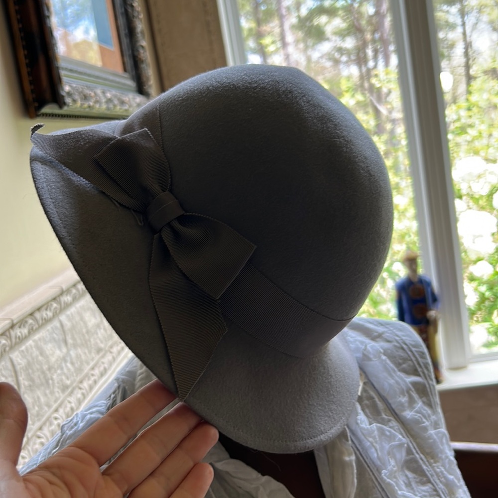 George Bollman and Co Pappagallo Gray 100% Wool Bowler Hat NWT